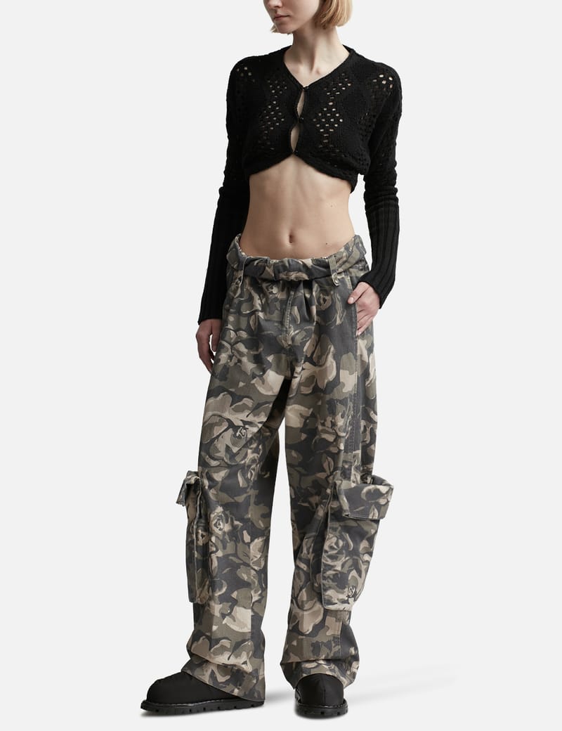 Open YY - Camo Rolled Waist Cargo Pants | HBX