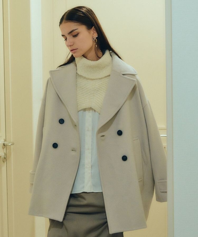 ウール混ミドル丈Pコート | イェッカ ヴェッカ(YECCA VECCA) | マルイ