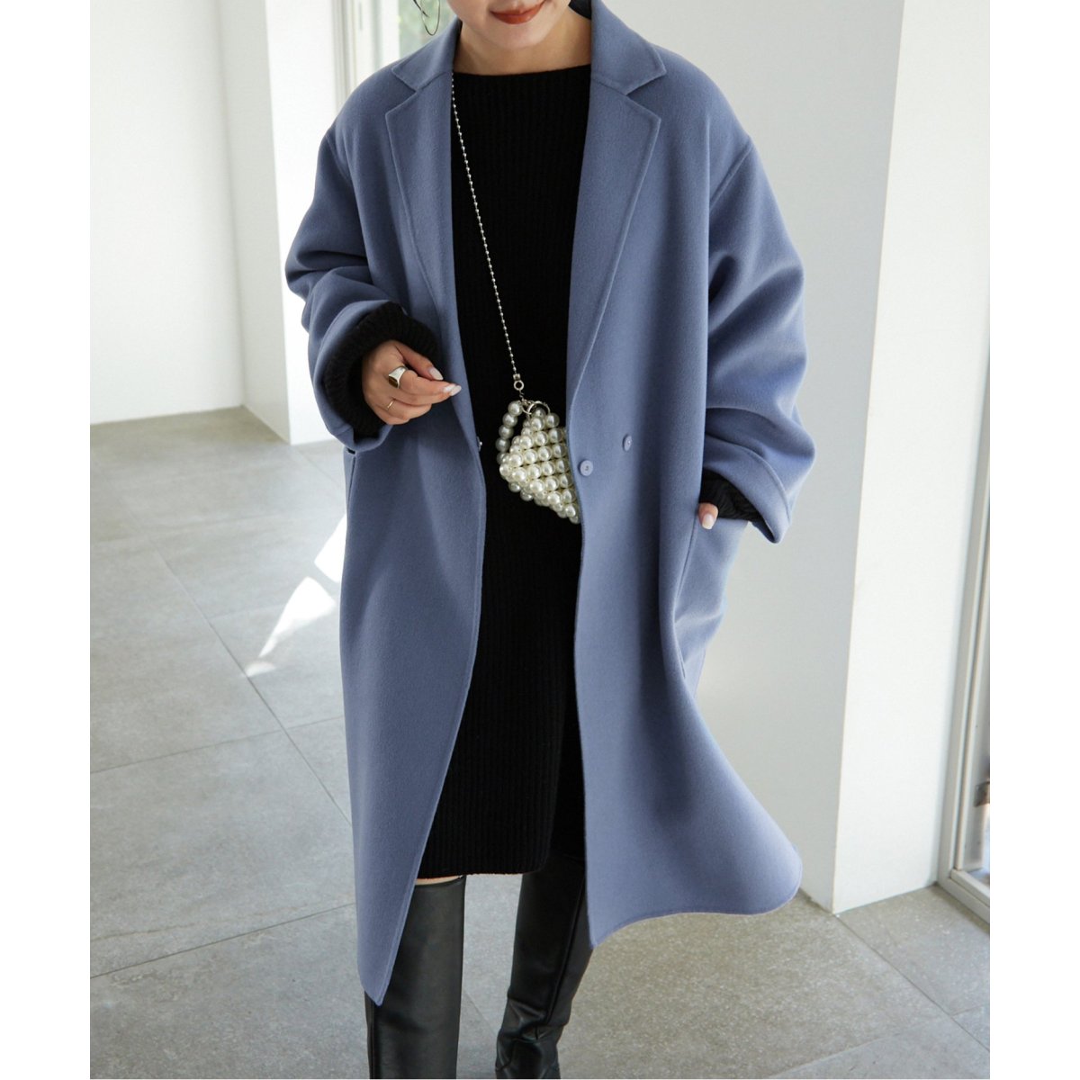 HAMILTONダブルフェイスウールロングコート | スローブ イエナ(SLOBE