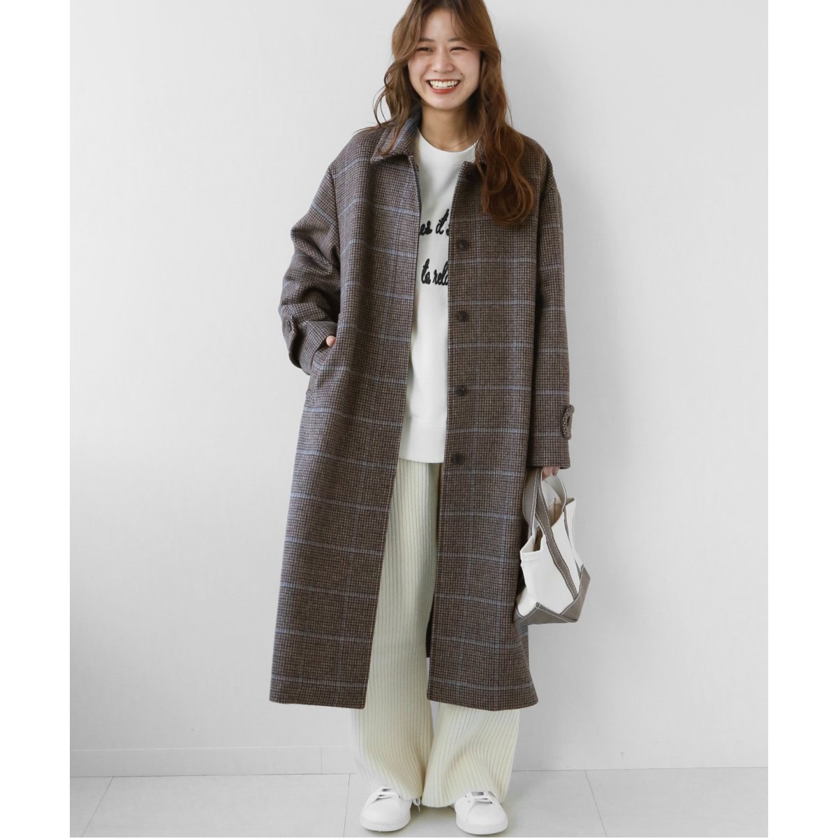 ウールビーバーステンカラーチェックコート◇ | ジャーナル