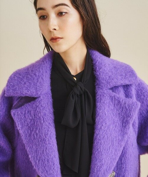 セール】 ビックカラーシャギーコート （テーラードジャケット