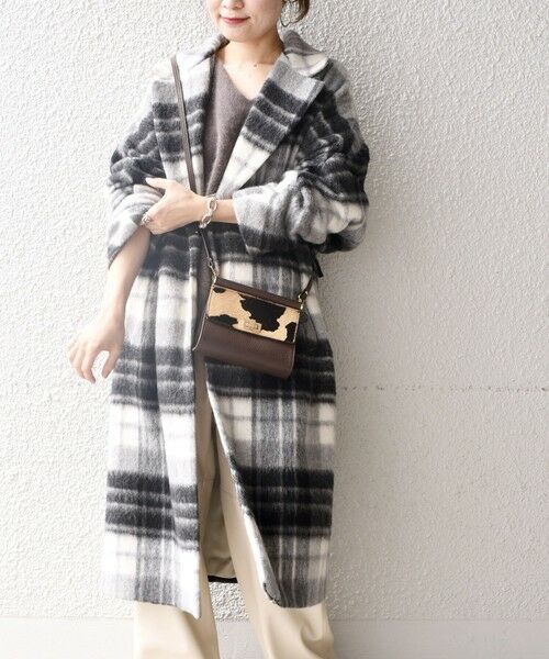 セール】 MANTECO シャギーチェックコート◇ （その他アウター