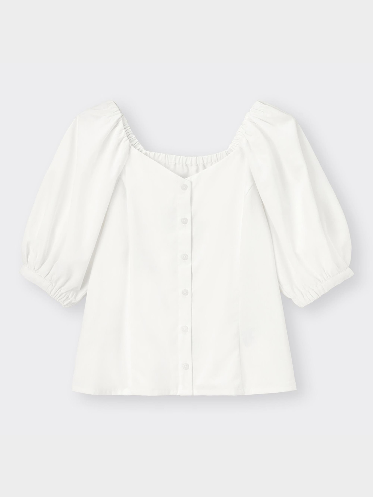 GU公式 | パフスリーブブラウス(5分袖)Q