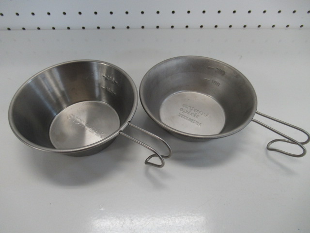 90年代 PEAK 旧ロゴ ランダーチタンカップと シェラカップ 90年代 SNOW