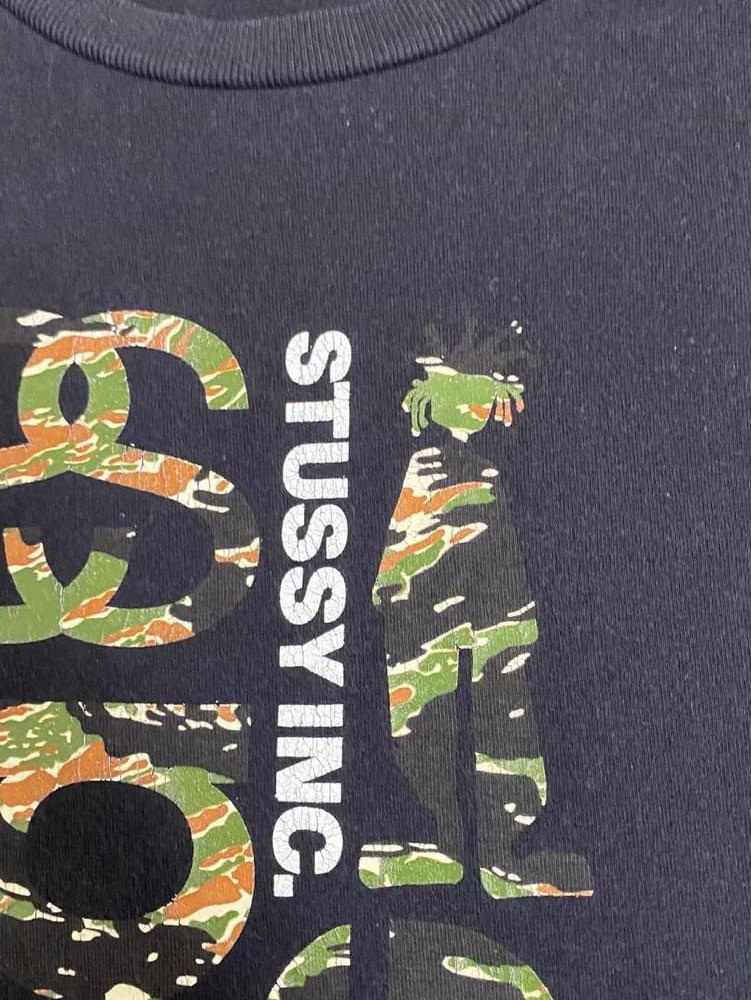 古着通販】90s stussy ステューシー world wide シャドーマン tシャツ