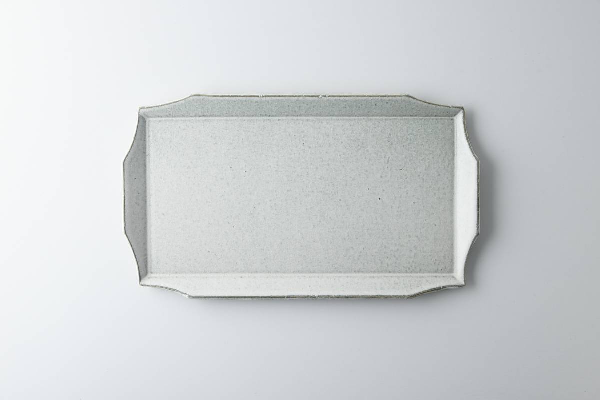 寿山窯 rim リム レクタングル M(29x16cm) ホワイトアッシュ[美濃焼
