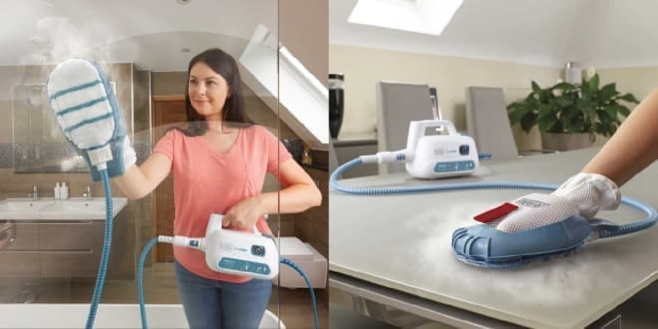 ブラック・アンド・デッカー」から手にはめて使うスチームクリーナー