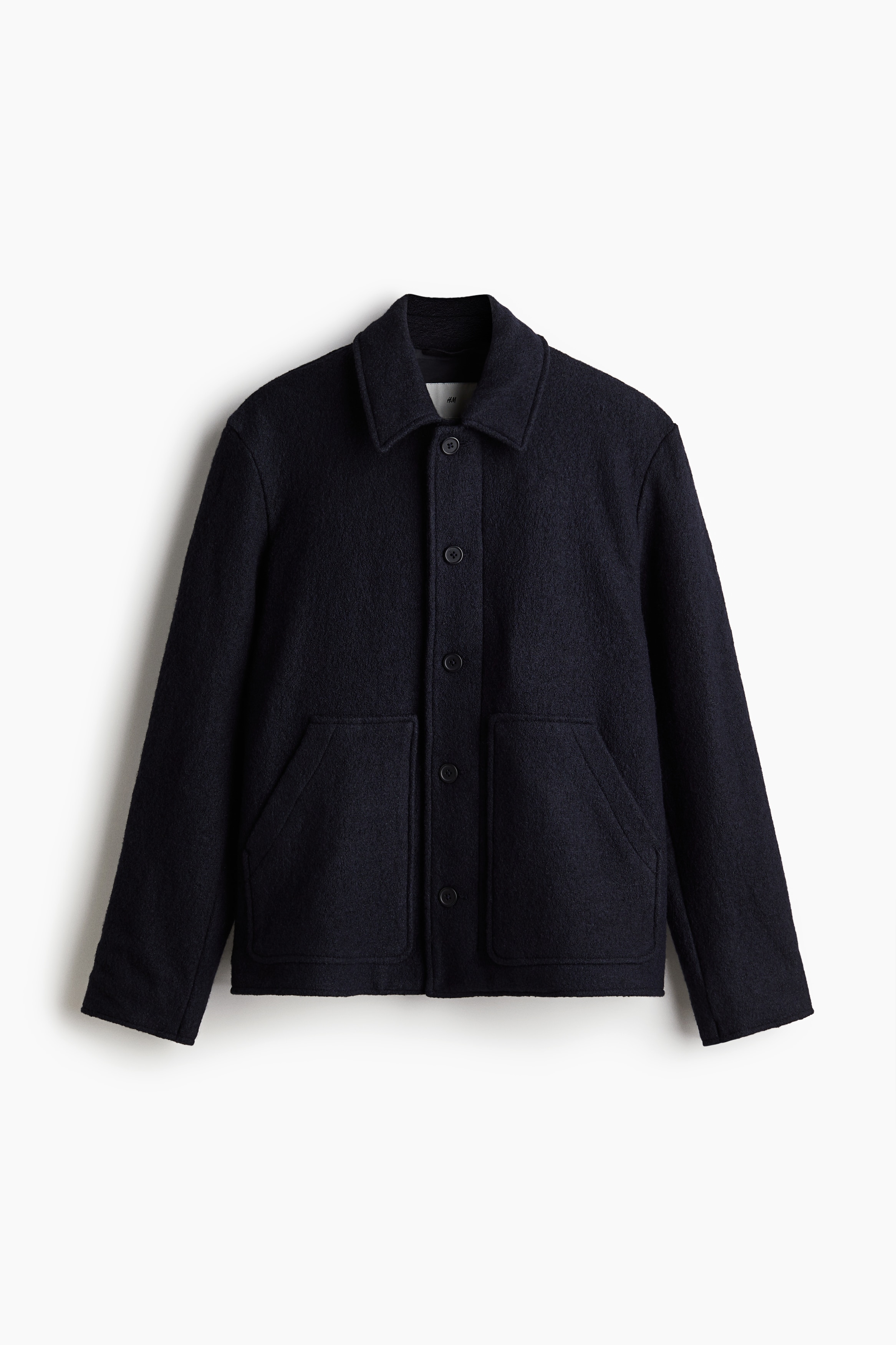 レギュラーフィット ウールブレンドジャケット - ネイビーブルー - Men