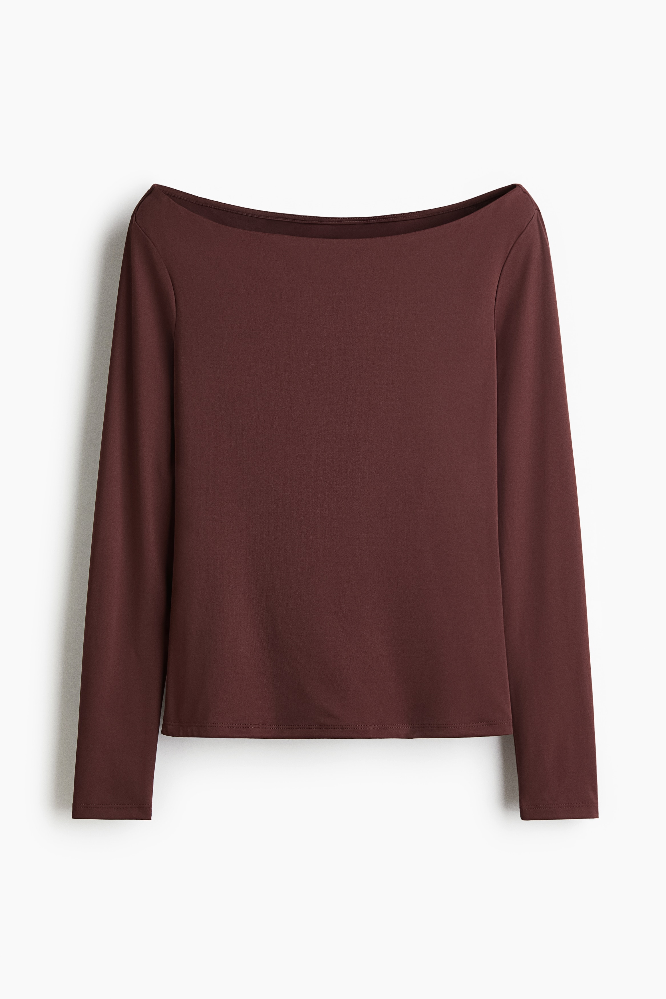Women's Burgundy Boat-Neck Top | H&M CA