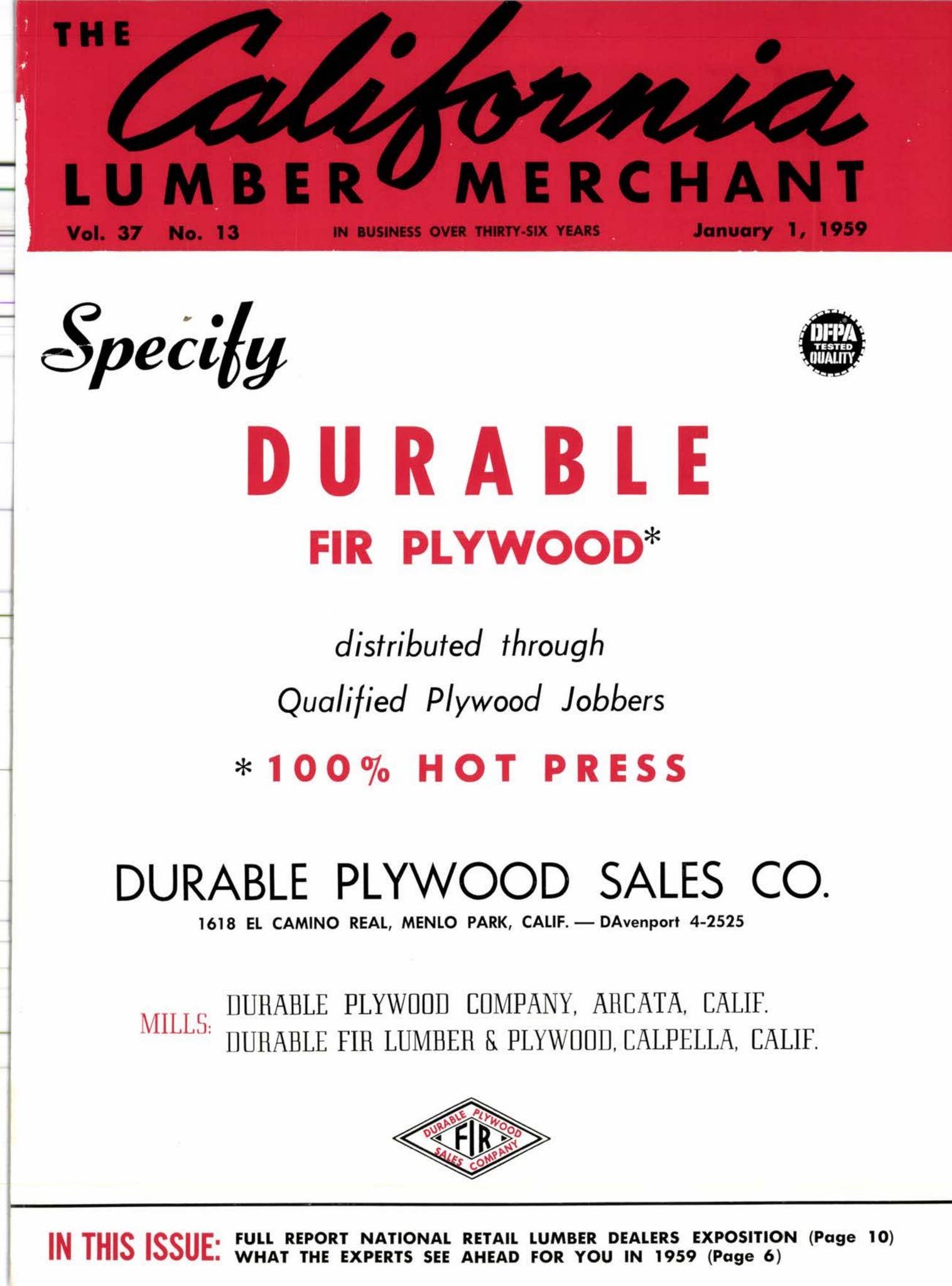 The California Lumber Merchant - January 1959 by 526 Media Group