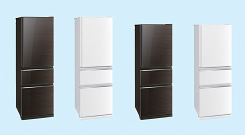三菱、スリムな3ドア冷蔵庫に初の「氷点下ストッカー」搭載機