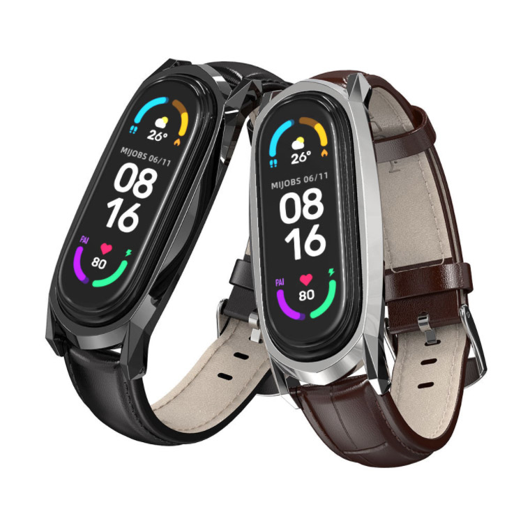 minana / 送料無料 Xiaomi Mi band6 band5 バンド レザー 交換バンド