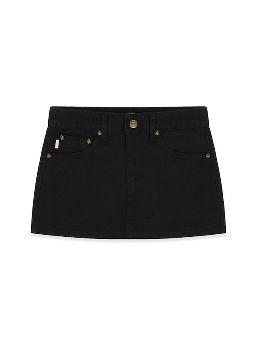 MUSINSA公式 | GLOWNY 99 LOW-RISE MINI SKIRT (BLACK)