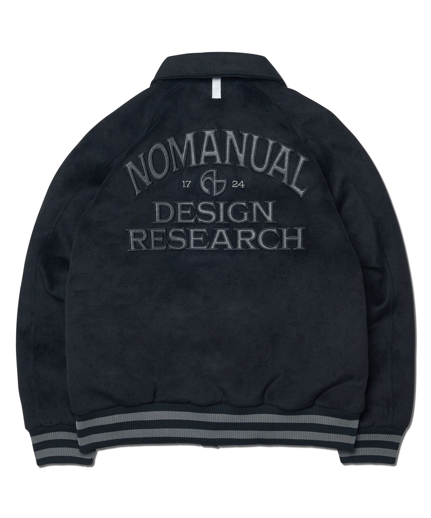 MUSINSA | NOMANUAL W.S VARSITY JACKET - BLACK