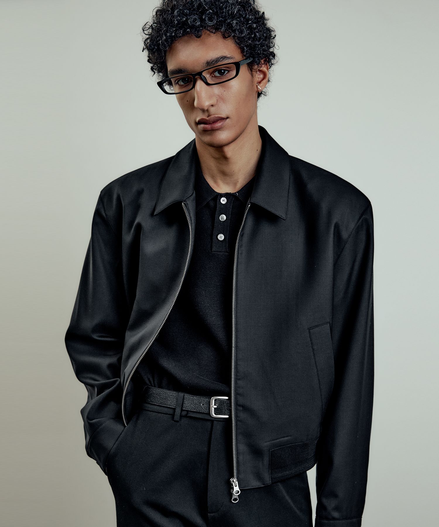 MUSINSA公式 | LMOOD セレニティウールブルゾンジャケットブラック