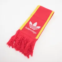 バレンシアガ×アディダス マフラー ウール×アクリル レッド A3758159
