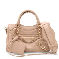 バレンシアガ クラシックメタルエッジシティ レザー 2WAYハンドバッグ