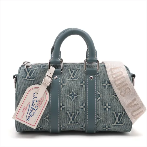 ルイ・ヴィトン モノグラム デニム キーポル バンドリエール25 M22762