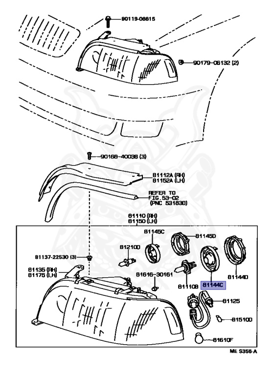 90075-99058 - Toyota - Cover, Headlamp, No.1 - Nengun Performance