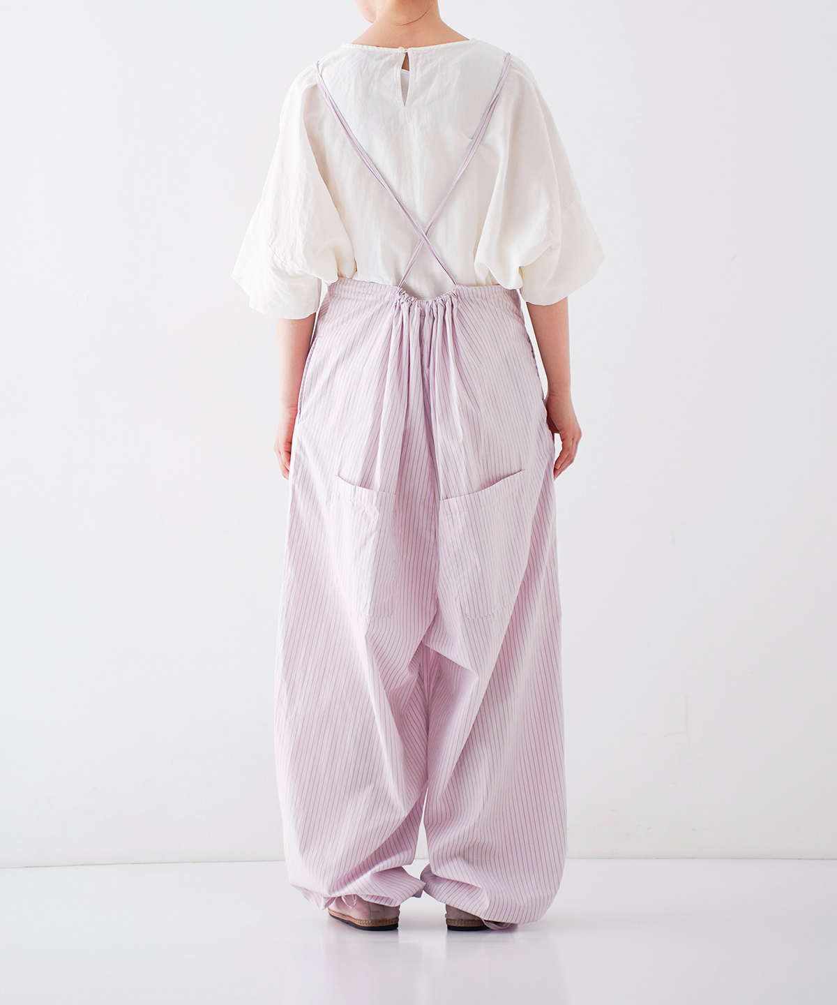 It's ME コットンストライプバルーンサロペットネストローブ