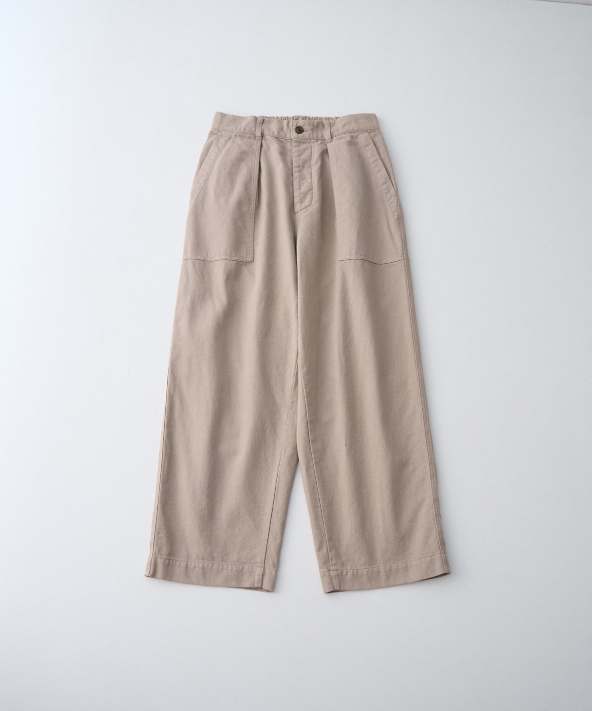 コットンリネン ギャバジン ミリタリートラウザーズ｜nest Robe