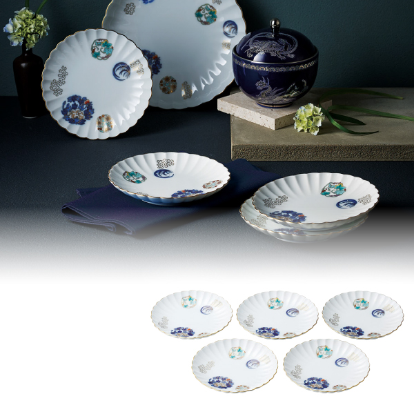 有田焼 香蘭社 金ミル花丸紋 銘々皿揃|内祝い・お返しギフトならPIARY