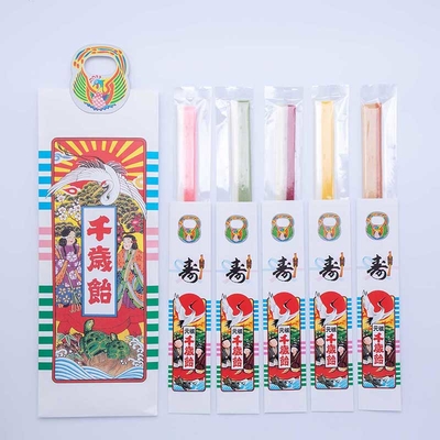 千歳飴 2本入り 伝統柄手提げ袋入り ＜京都・大文字飴＞ | 大文字飴本舗