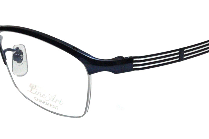 シャルマン Lineart ラインアート XL 1866-NV ネイビー | メガネのヒラタ