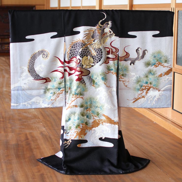 男の子用 着物セット（正絹） 七五三 お宮参り 初詣 晴着 お宮参り