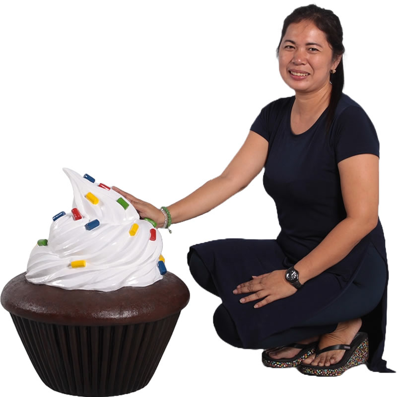 楽天市場】チョコカップケーキ Cupcake H60cm 店舗 装飾 大きい