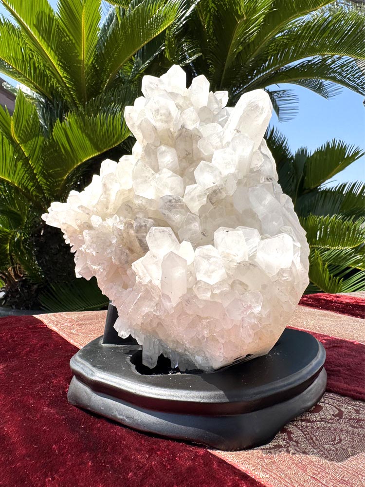 楽天市場】天然水晶 原石 クラスター 約3.2kg 高さ約20cm 送料無料