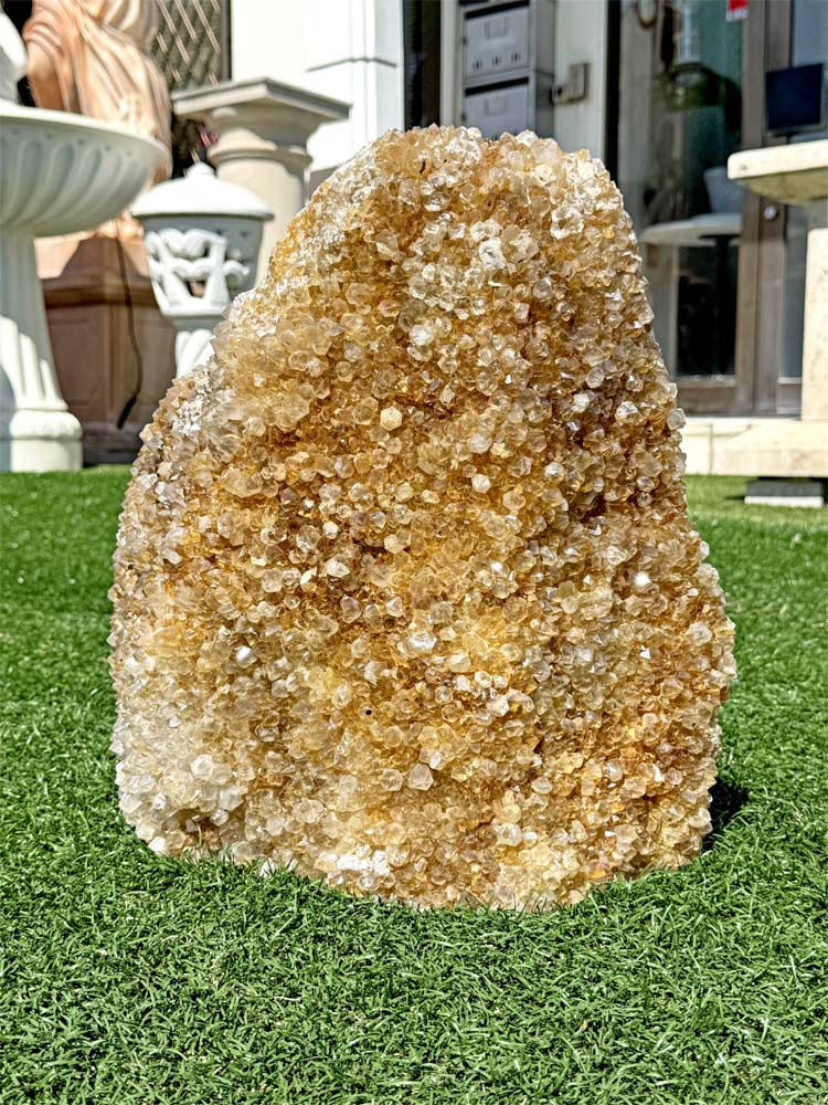 楽天市場】天然 黄金 水晶 クラスター 約37.1kg 高さ約39cm 送料無料