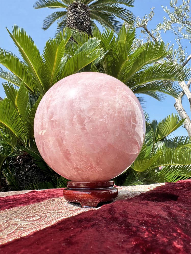 楽天市場】ローズクォーツ 紅水晶 大きい 丸玉 珠 約5.3kg 直径約15.7