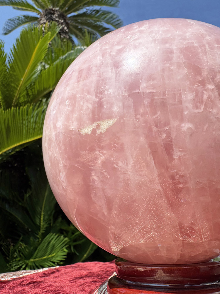 楽天市場】ローズクォーツ 紅水晶 大きい 丸玉 珠 約5.3kg 直径約15.7