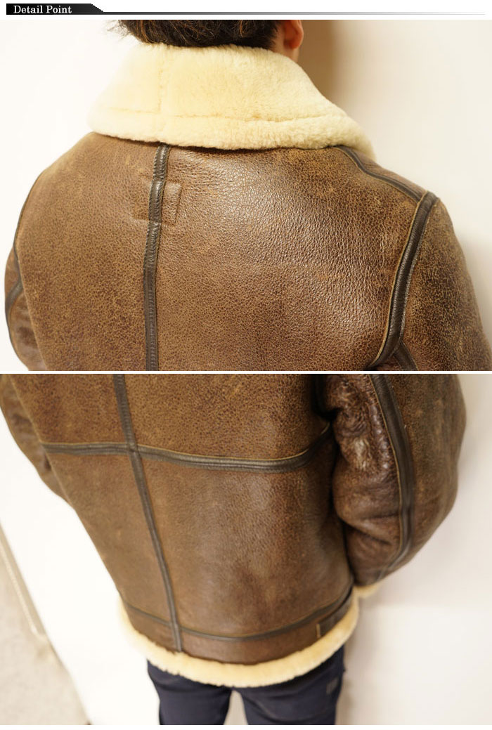 AVIREX アヴィレックス B-3 フライト ジャケット リアルムートン MADE