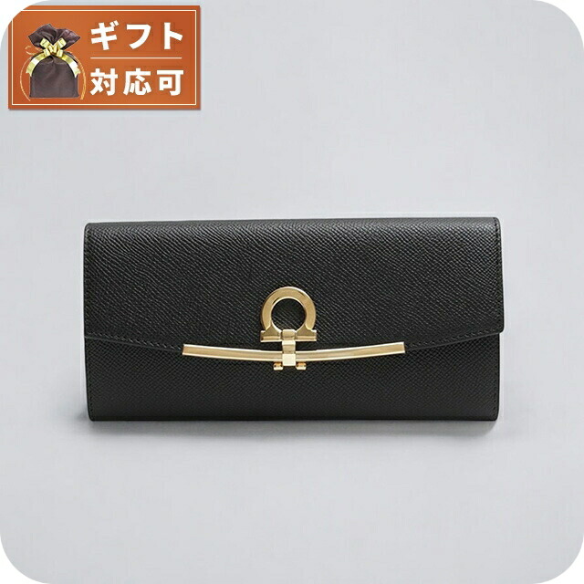 フェラガモ FERRAGAMO 長財布 22D150-683312 レディース ブラック