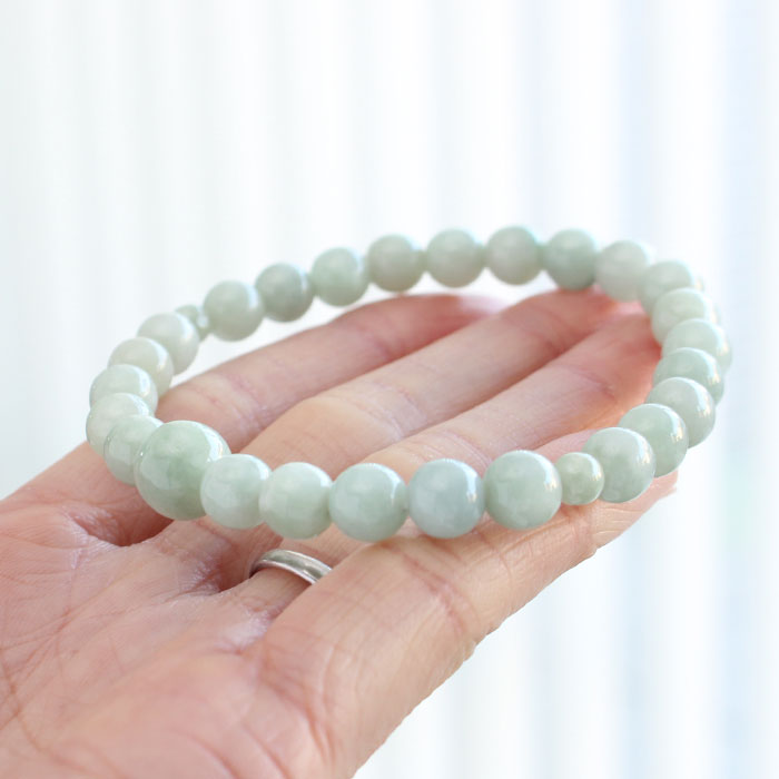 楽天市場】数珠ブレスレット 約7ミリ ビルマ翡翠 高級桐箱【腕輪念珠