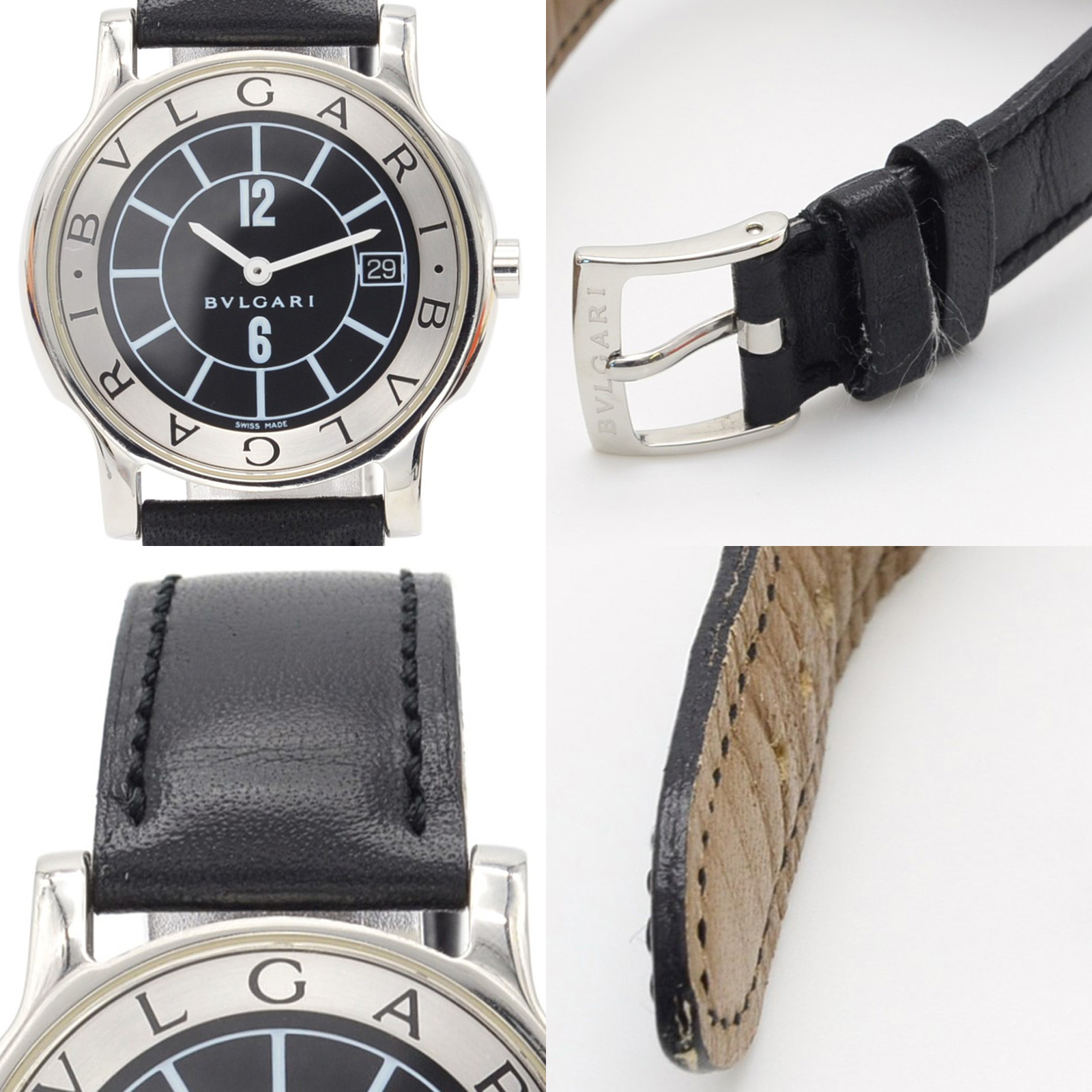 楽天市場】BVLGARI ブルガリ ソロテンポ ST35S メンズ腕時計 黒文字盤