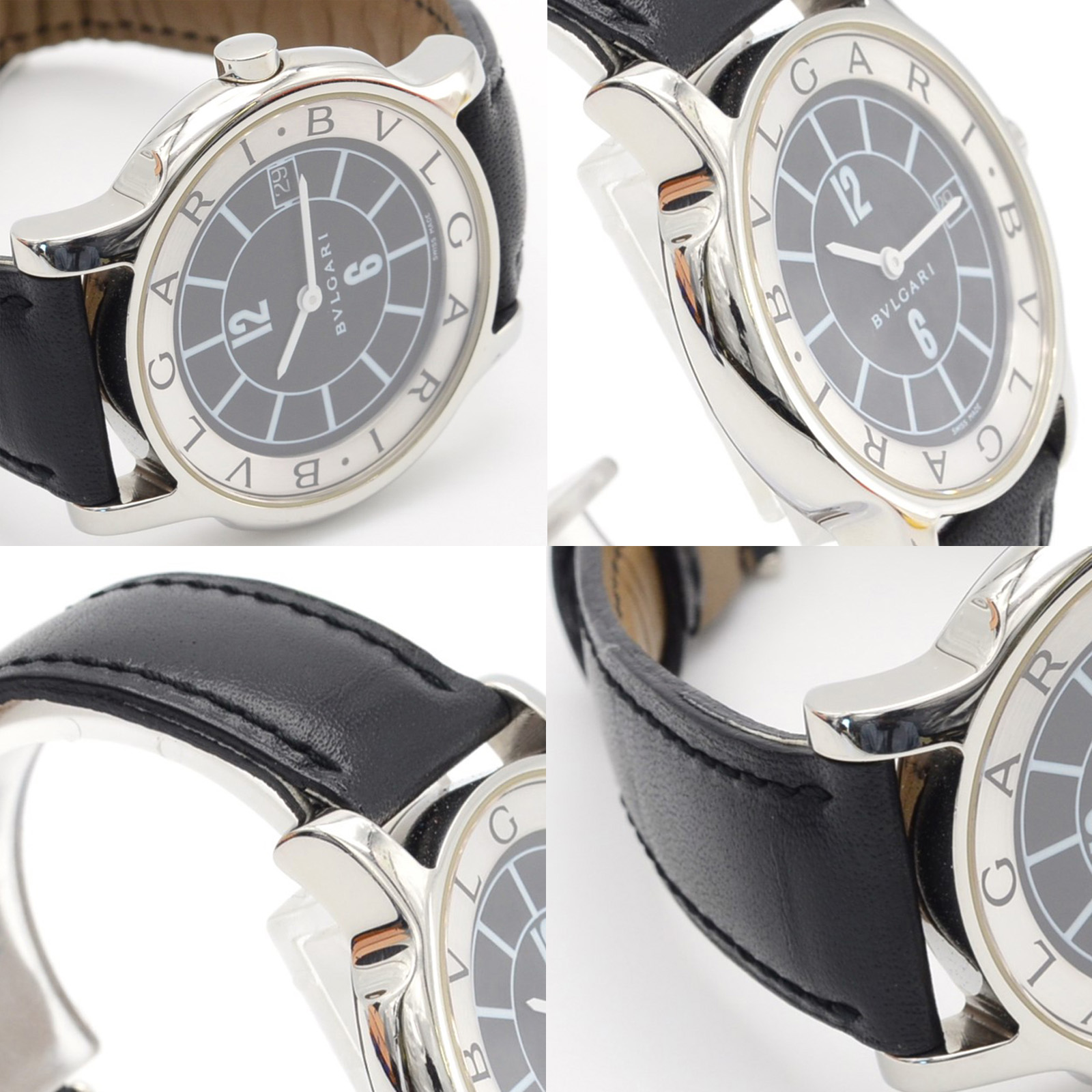 楽天市場】BVLGARI ブルガリ ソロテンポ ST35S メンズ腕時計 黒文字盤