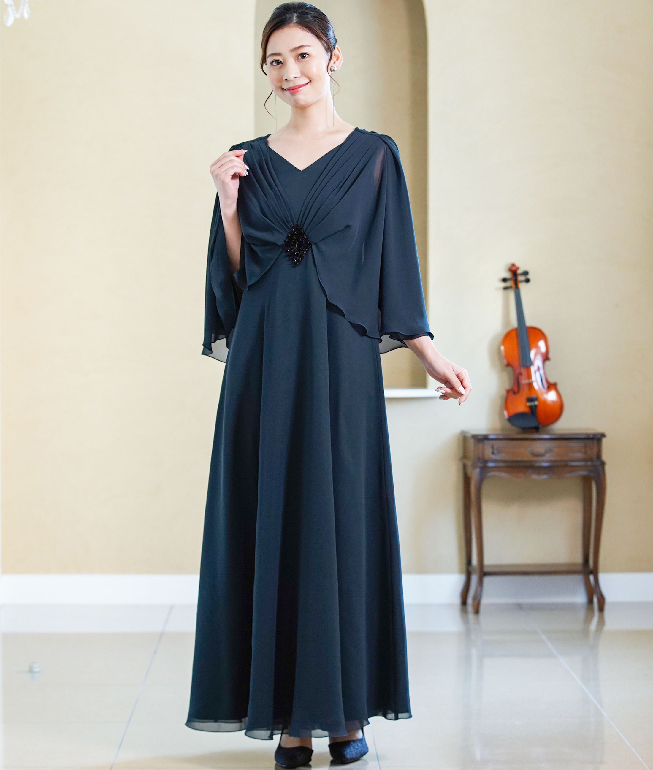 楽天市場】結婚式 母親 ドレス 体型カバー ロングドレス 母親 結婚式