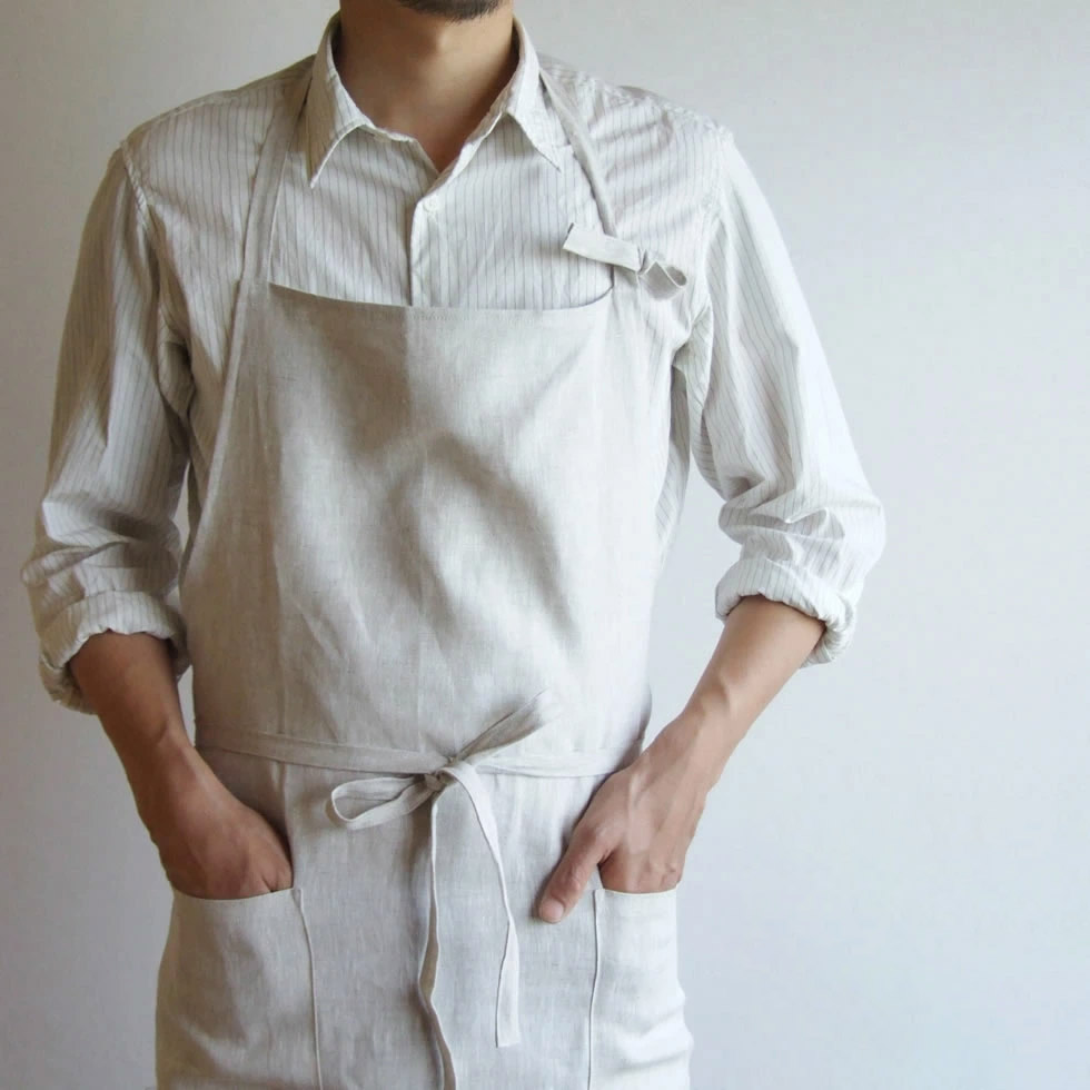 楽天市場】リネン100％ メンズエプロン／男女兼用エプロン フル