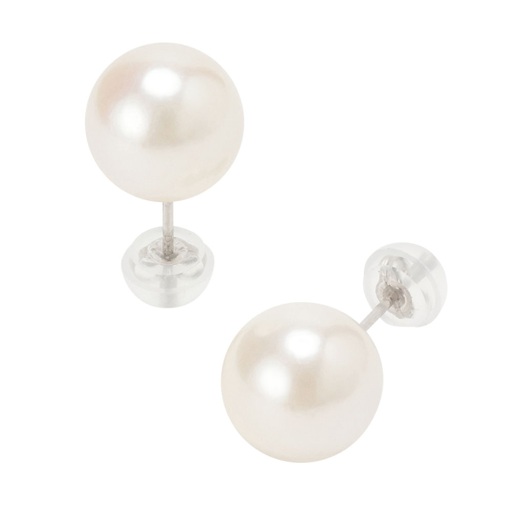 パール ピアス 真珠 プラチナ 8.5mm-9mm珠 あこや真珠 Pearl ピアス