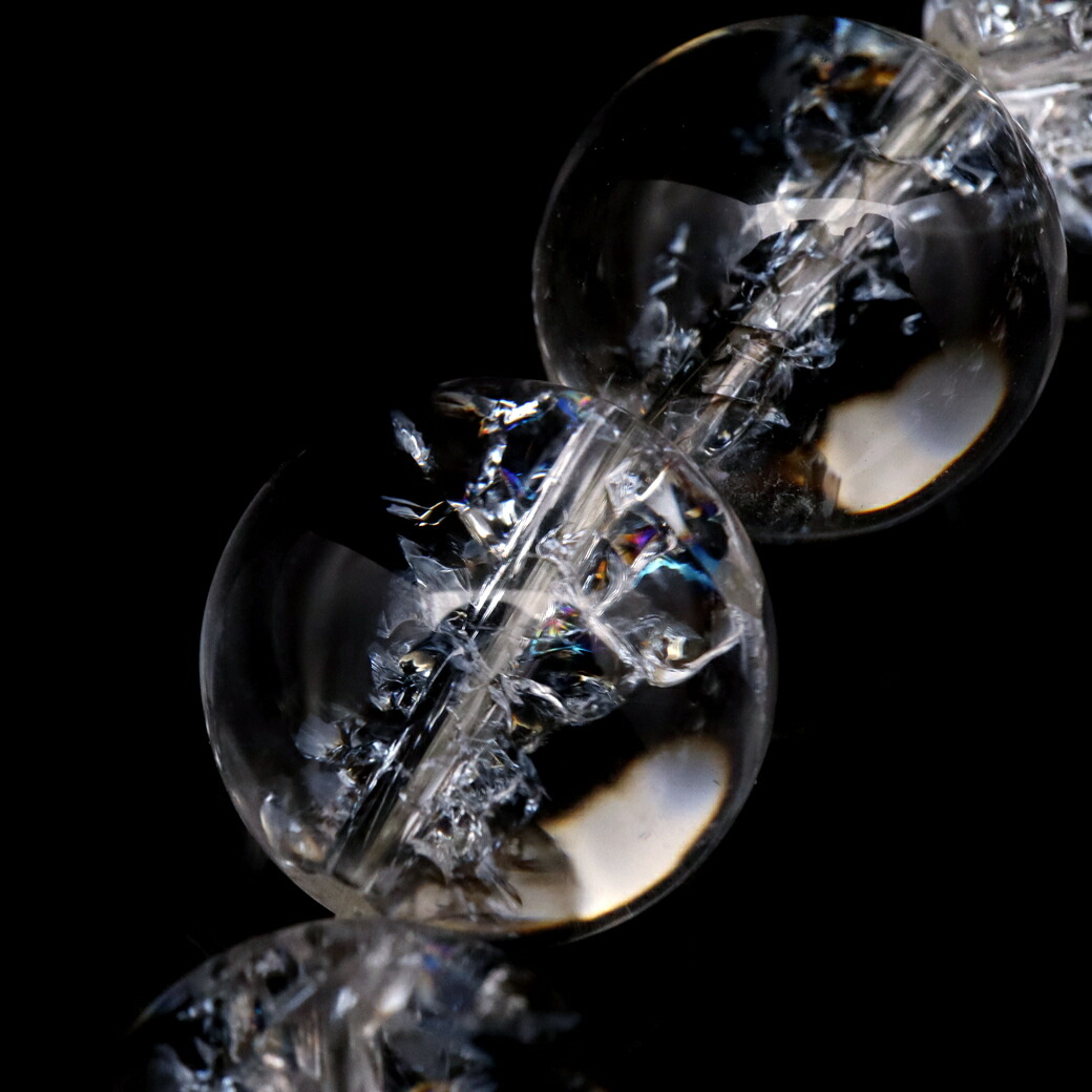 楽天市場】アイリスクォーツ 人工クラック ブレスレット 14mm 天然石