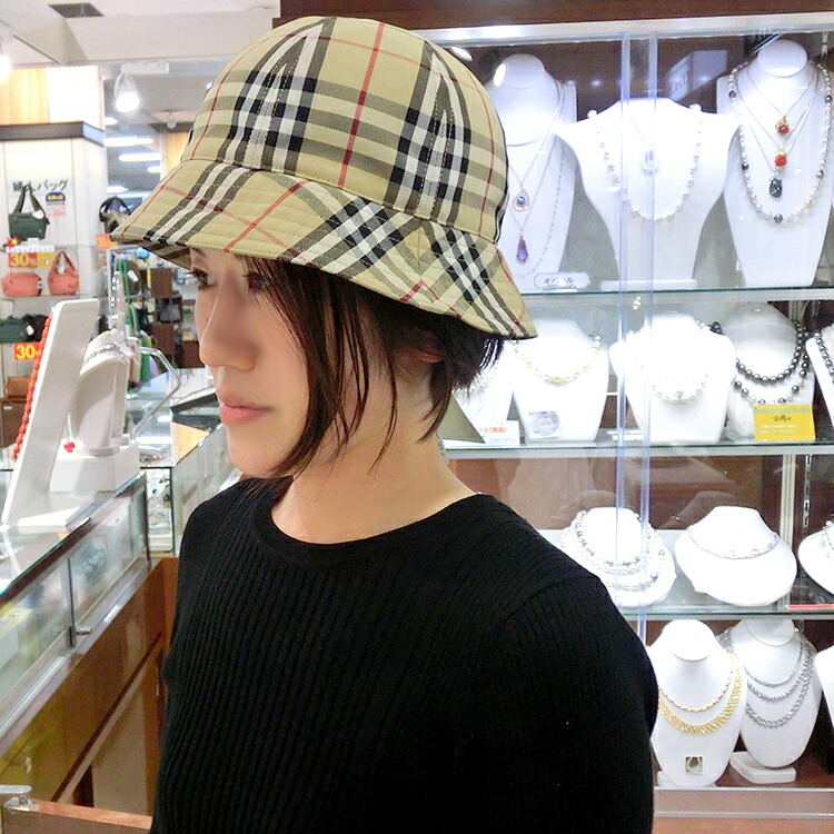 楽天市場】バーバリー 帽子 S BURBERRY ハット 6パネル バケット 即納