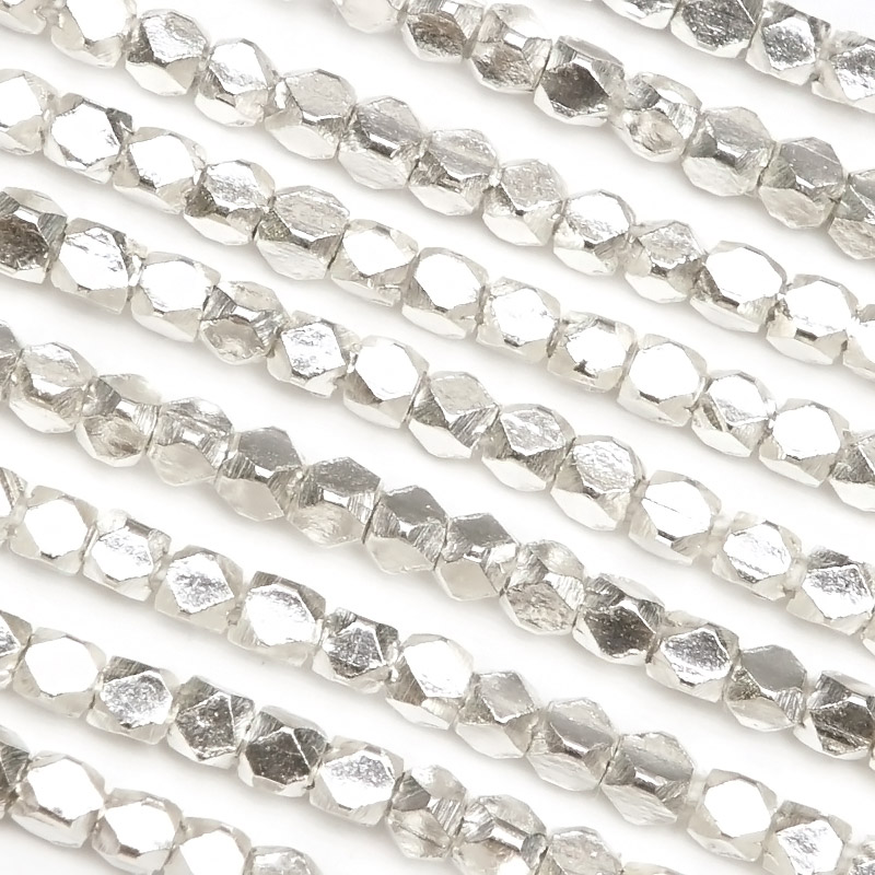 楽天市場】カレンシルバー キューブカット 2mm【1連販売】▽ シルバー