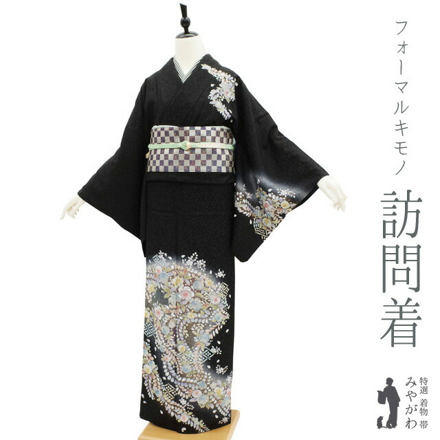 新品 ほぼ美品 袷 正絹 辻が花 訪問着 フルセット 4点 裄68 新品 ほぼ