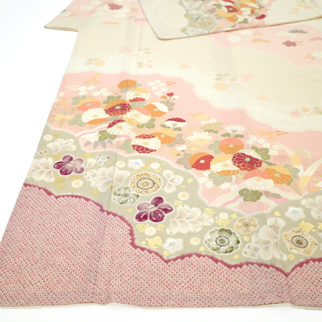 楽天市場】【新古品】 訪問着 着物 袷 JAPAN STYLE クリームベージュ