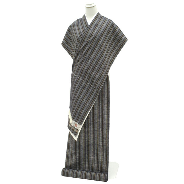 楽天市場】【新古品】 すごい値！ 紬 反物 着物 正絹 多色 グレー系 縞