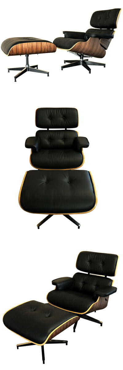 楽天市場】イームズラウンジチェア オットマンセット PUレザー仕様 色