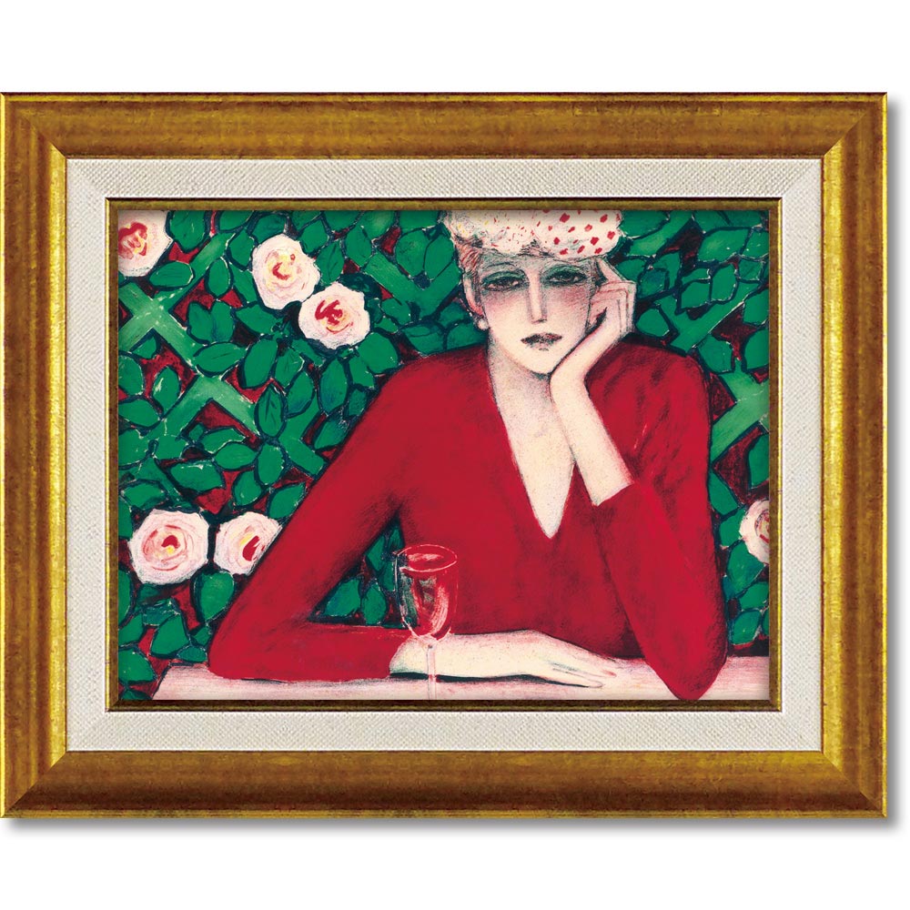 楽天市場】絵画 カシニョール「甘い誘惑」 額入り 女性画 人物画